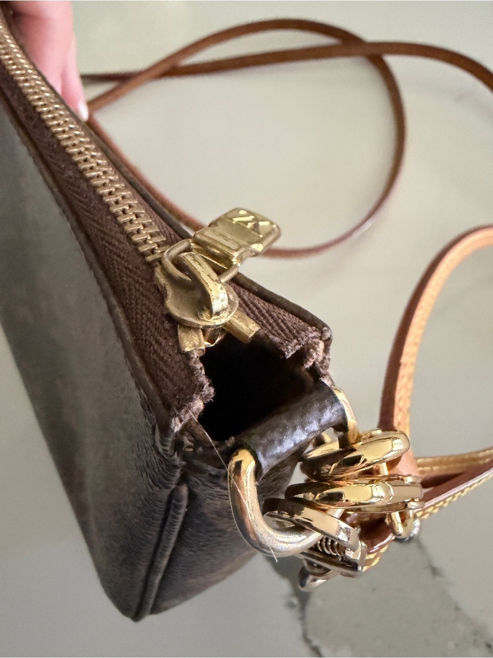 Louis Vuitton Monogram Pochette Accessories Crossbody in Brown - Picture 4 of 8